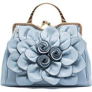 Women's Blue Evening Clutches Wristlets Formal Party Wedding Wallets